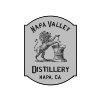 Napa Valley Distillery logo with lion illustration and "Napa Valley Distillery" text, representing the winery's branding for.